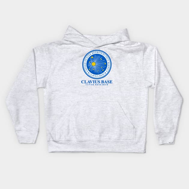 Clavius Base Lunar Research Kids Hoodie by Anthonny_Astros